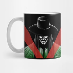 v for vendetta anonymous warrior Mug